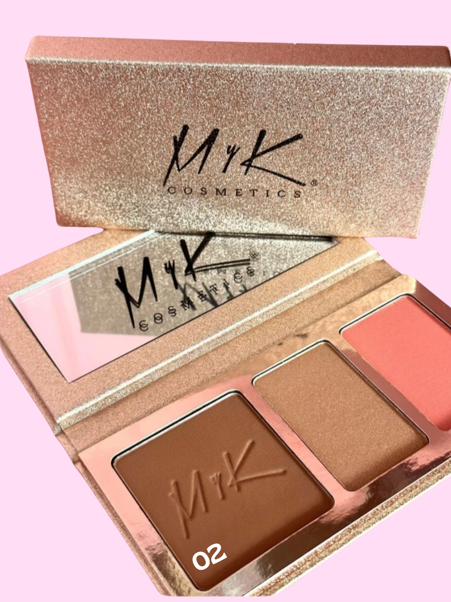 Paleta De Rostro Sunstet MyK Contorno + Iluminador + Rubor 02